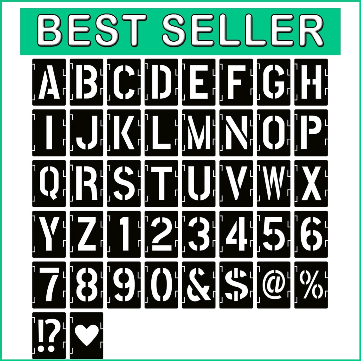 Eco-Friendly 42 Pcs Interlocking Stencils for Art Projects - Safe & Durable