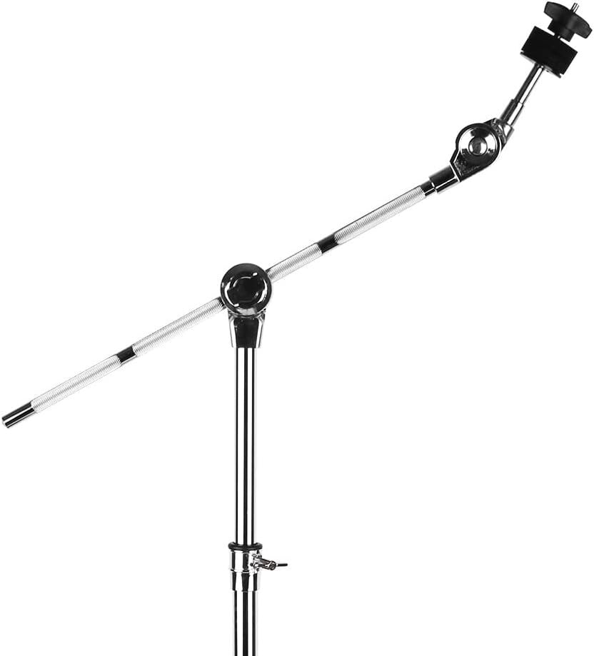 Adjustable T-Shape Cymbal Stand with Drum Sticks Holder - Boom & Straight Combo