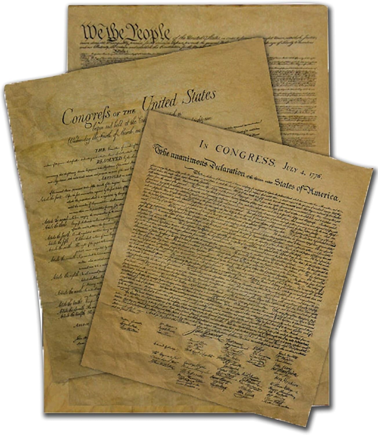 Documents of Freedom Bundle: Full-Size Replicas of Declaration, Constitution ...