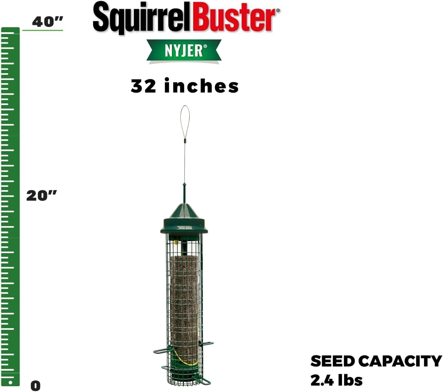 4-Perch Squirrel-Proof Finch Feeder with UV Resistance & Seed Ventilation System