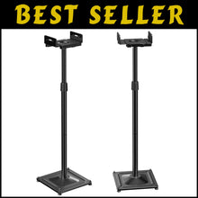 Load image into Gallery viewer, Speakers on Stands: Height Adjustable from 33.3" to 45.1" for Superior Sound