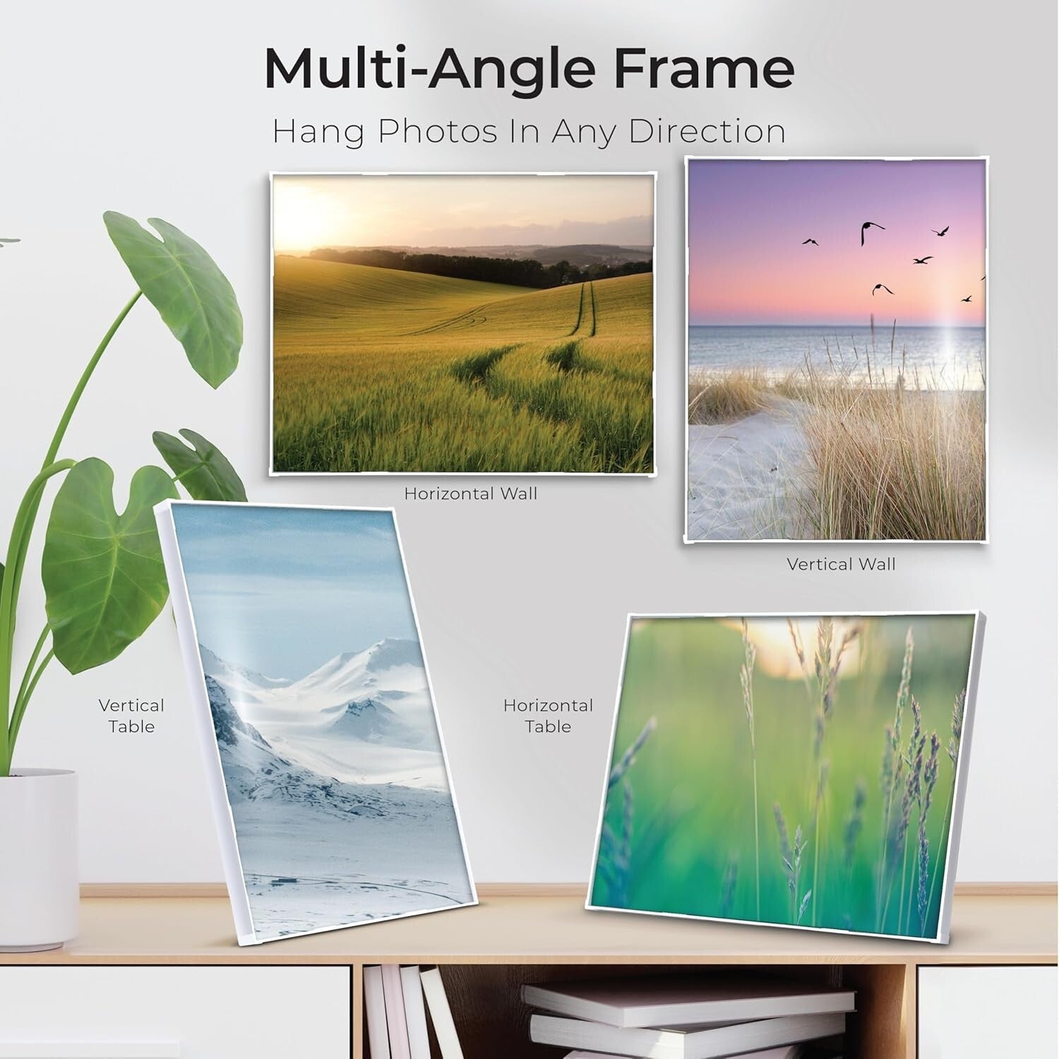 Versatile White 8.5x11 Picture Frame Set - Ideal for Certificates and Artwork