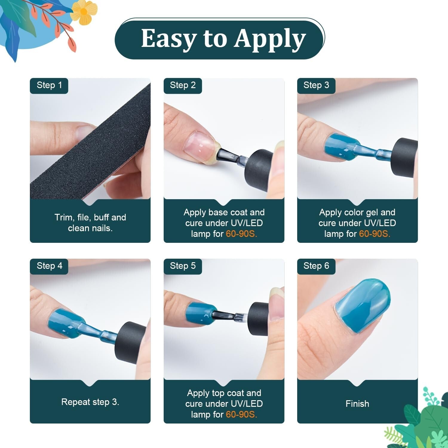 Complete Manicure Set: 32 Gel Nail Polishes & LED Dryer for Home Spa Experience