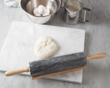 Load image into Gallery viewer, Elegant White Marble Pastry Board 16x20 - Ideal Baking Surface for Pastries