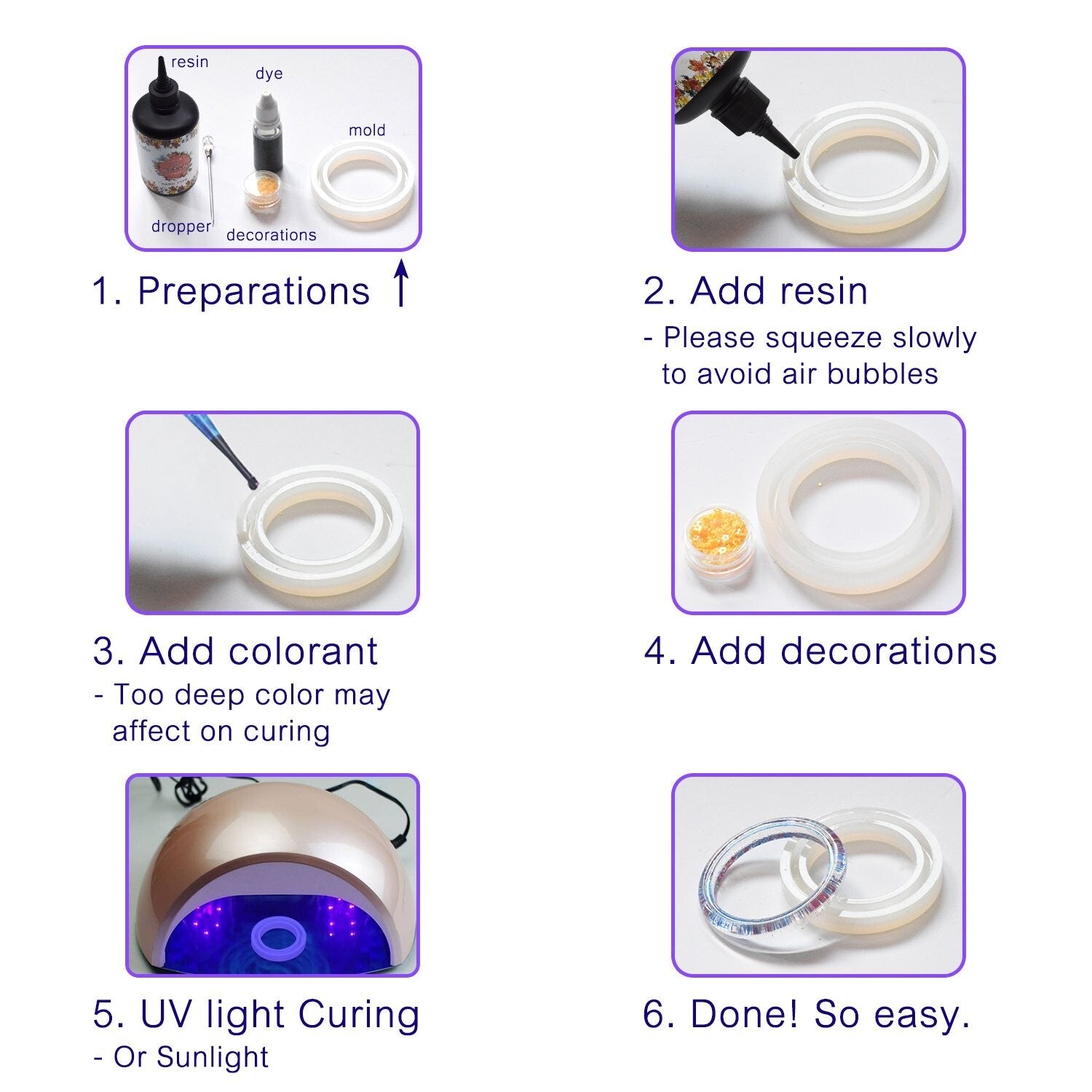 Fast-Curing UV Resin - Non-Toxic 2000g for Jewelry Making & Craft Projects