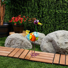 Load image into Gallery viewer, Vibrant 21" Metal Rainbow Bird Decor - Stunning Outdoor Garden Statue