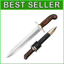 Load image into Gallery viewer, Versatile 12-Inch Knife with Handcrafted Leather Sheath - Perfect for Collectors