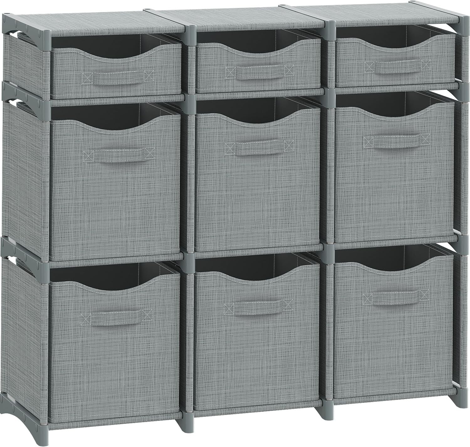 Functional Light Grey 9 Cube Organizer with Easy Assembly - Perfect for Any Room