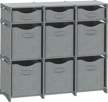 Load image into Gallery viewer, Functional Light Grey 9 Cube Organizer with Easy Assembly - Perfect for Any Room