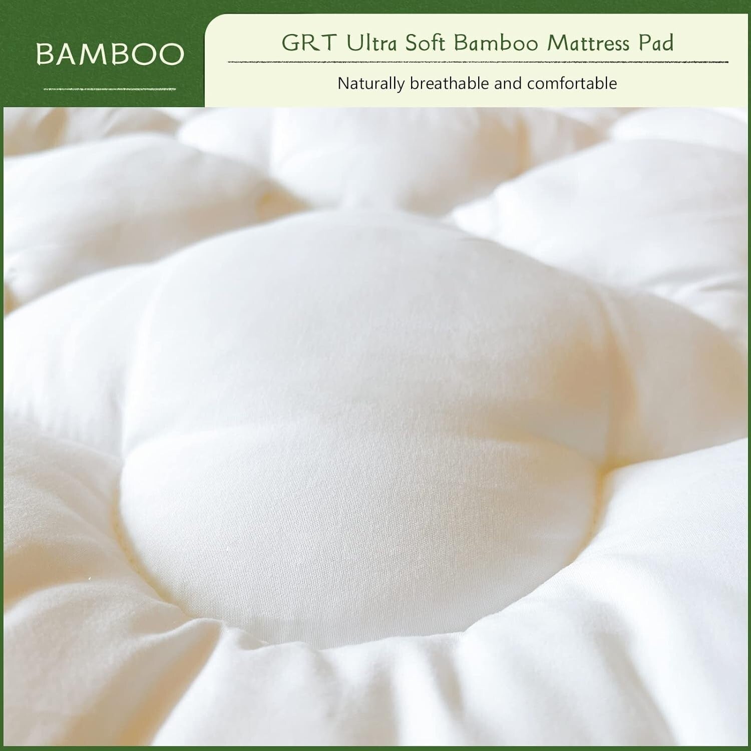 Extra Thick Quilted Twin Mattress Pad - Cooling & Breathable with 360 Protection