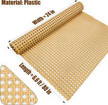 Load image into Gallery viewer, Elegant Natural Color Plastic Rattan Webbing - Ideal for DIY Caning Projects