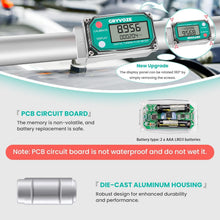 Load image into Gallery viewer, Compact 1 Inch Digital Flow Meter for Water, Diesel, Gas &amp; More - 3/4 Adapters