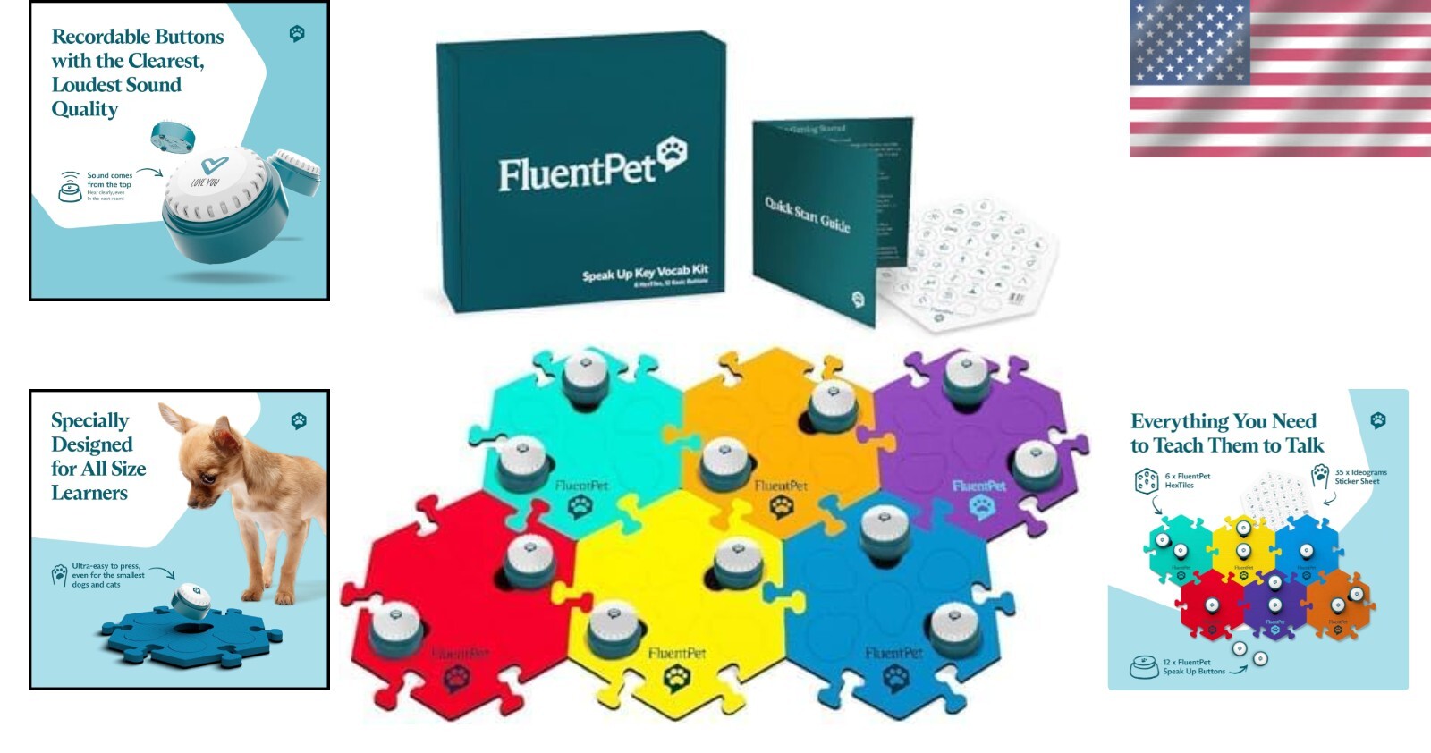 Customized Pet Training Button Set with Enhanced Audio - Perfect for Dogs & Cats