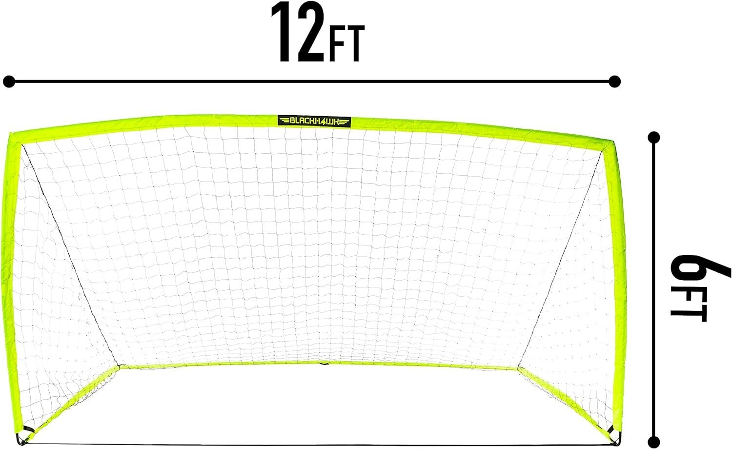Durable Indoor/Outdoor 12' x 6' Soccer Goal - Lightweight & Portable Gear