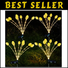 Load image into Gallery viewer, Whimsical Growing Stem Solar Easter Lights - 4 Pack with Stainless Steel Stakes