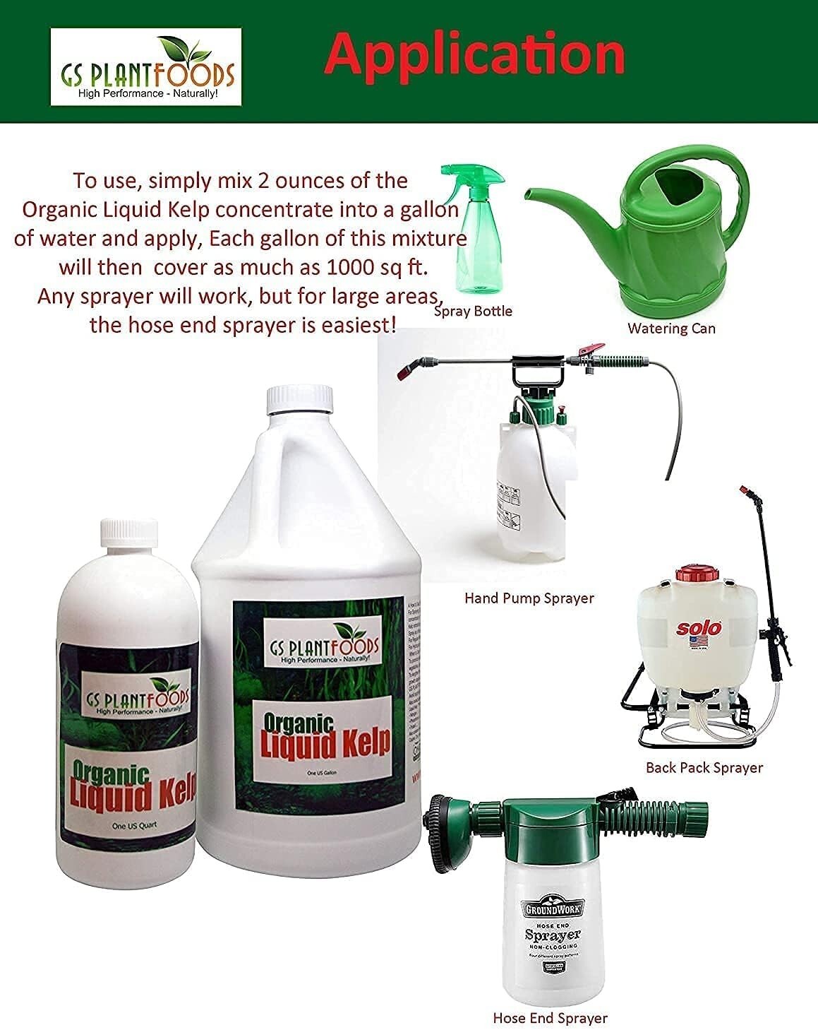 Natural Seaweed Fertilizer - 1 Gallon Kelp Concentrate for Optimal Plant Growth