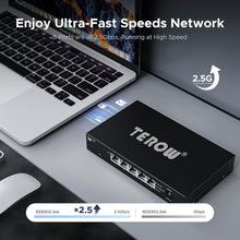 Load image into Gallery viewer, Compact 2.5G Ethernet Switch - Plug &amp; Play with Lightning Protection