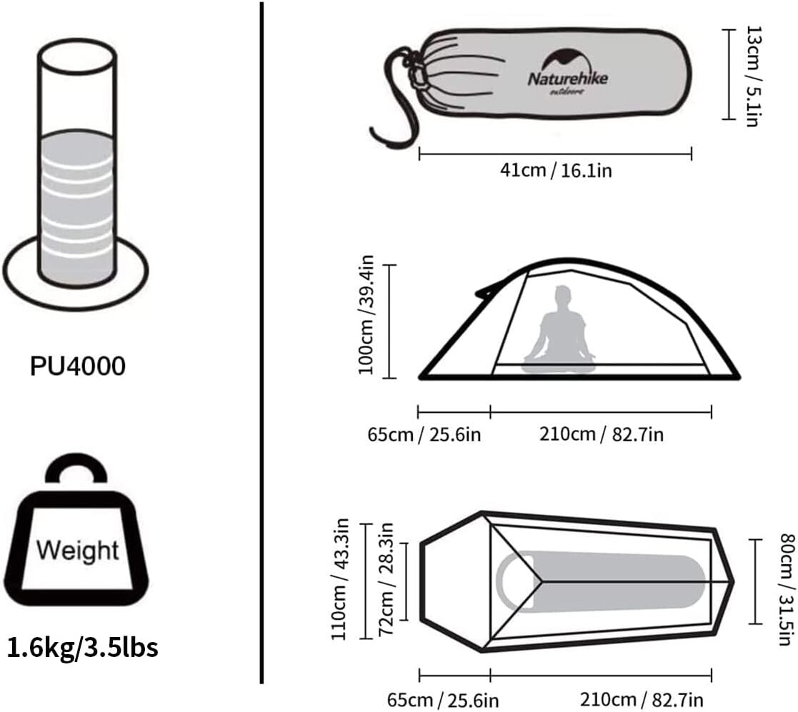 Cloud-Up Ultralight 1-Person Tent - Waterproof Backpacking Solution