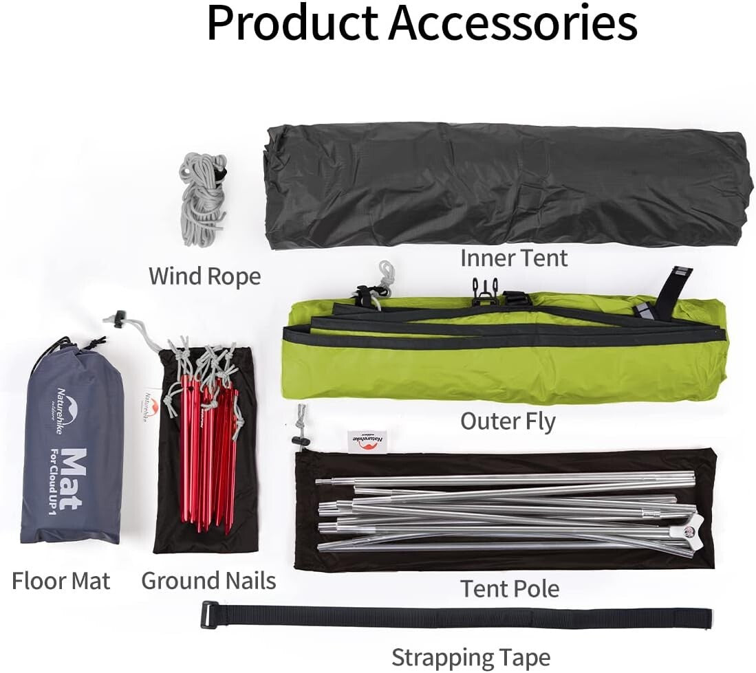 Cloud-Up Ultralight 1-Person Tent - Waterproof Backpacking Solution