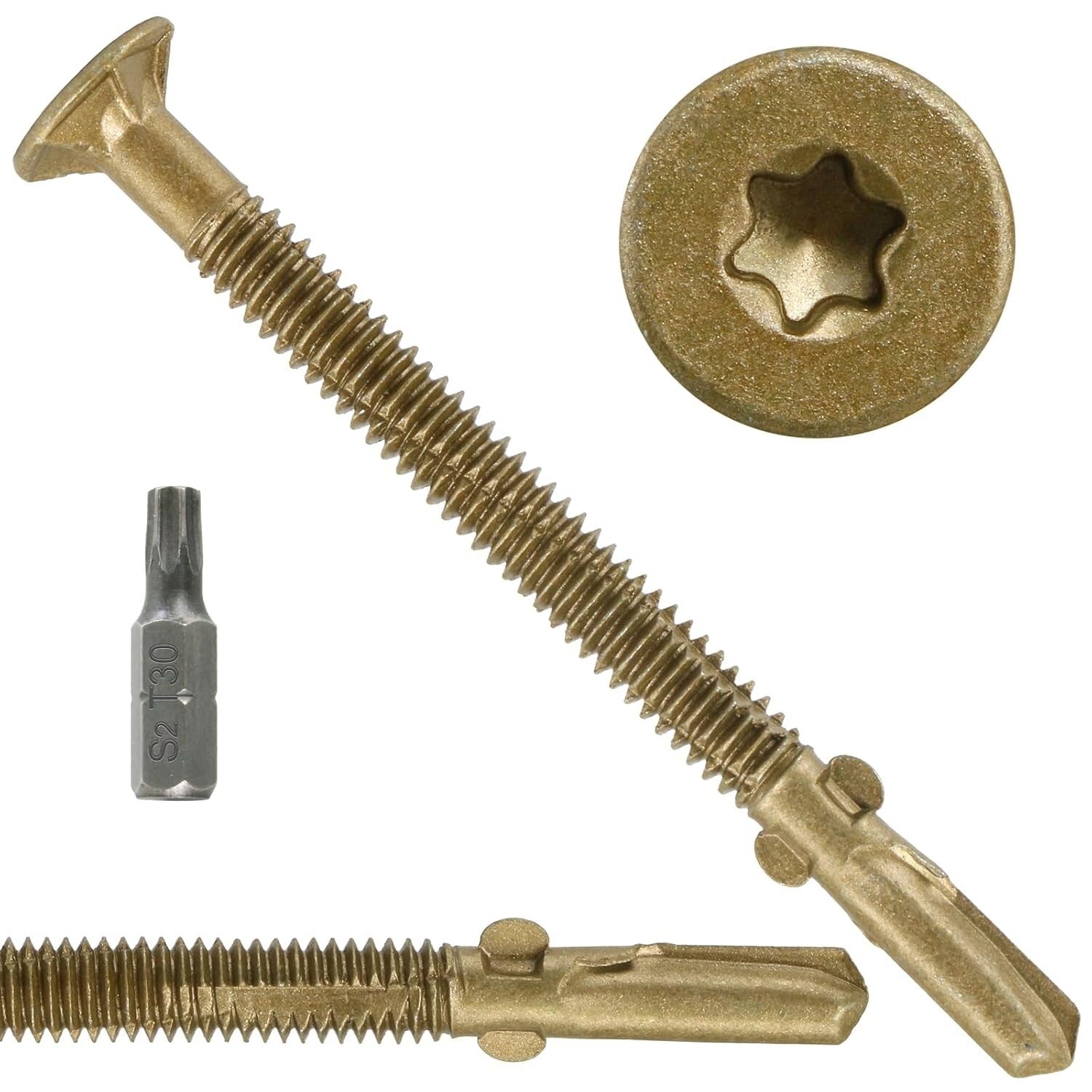 550-Piece Self-Drilling Reamer Tek Torx Screws for Wood to Metal Fastening