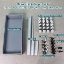 Load image into Gallery viewer, Stainless Steel Mop Rack with Lockable Wheels for Secure Cleaning Organization