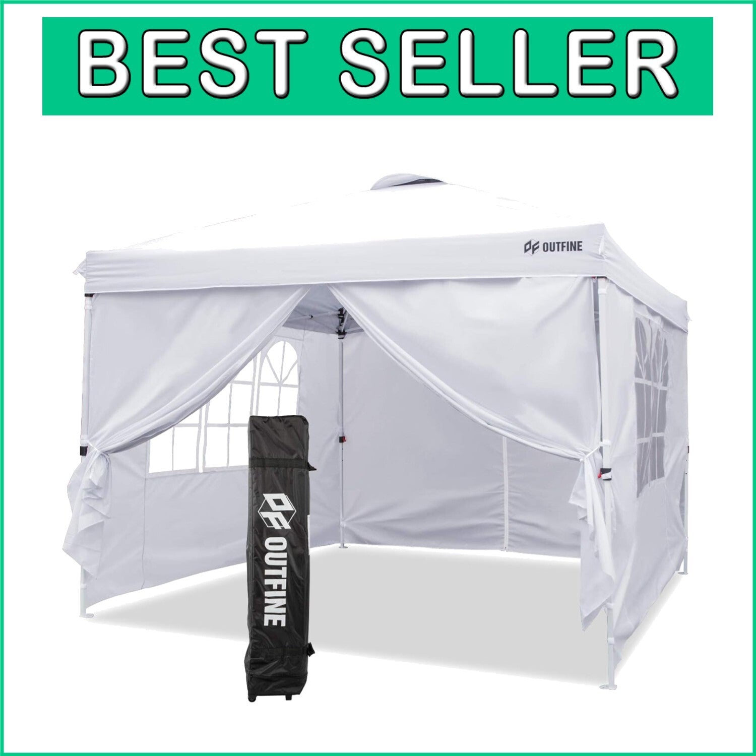 10'x10' Pop-Up Waterproof Canopy Tent with Removable Sidewalls - Outdoor Bliss