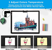 Load image into Gallery viewer, Rechargeable A3 LED Light Pad with Magnet Clip &amp; Adjustable Stand for Artists