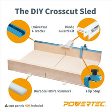 Load image into Gallery viewer, Safety First: 24" Table Saw Sled with Blade Guard &amp; Accessories for Woodworking