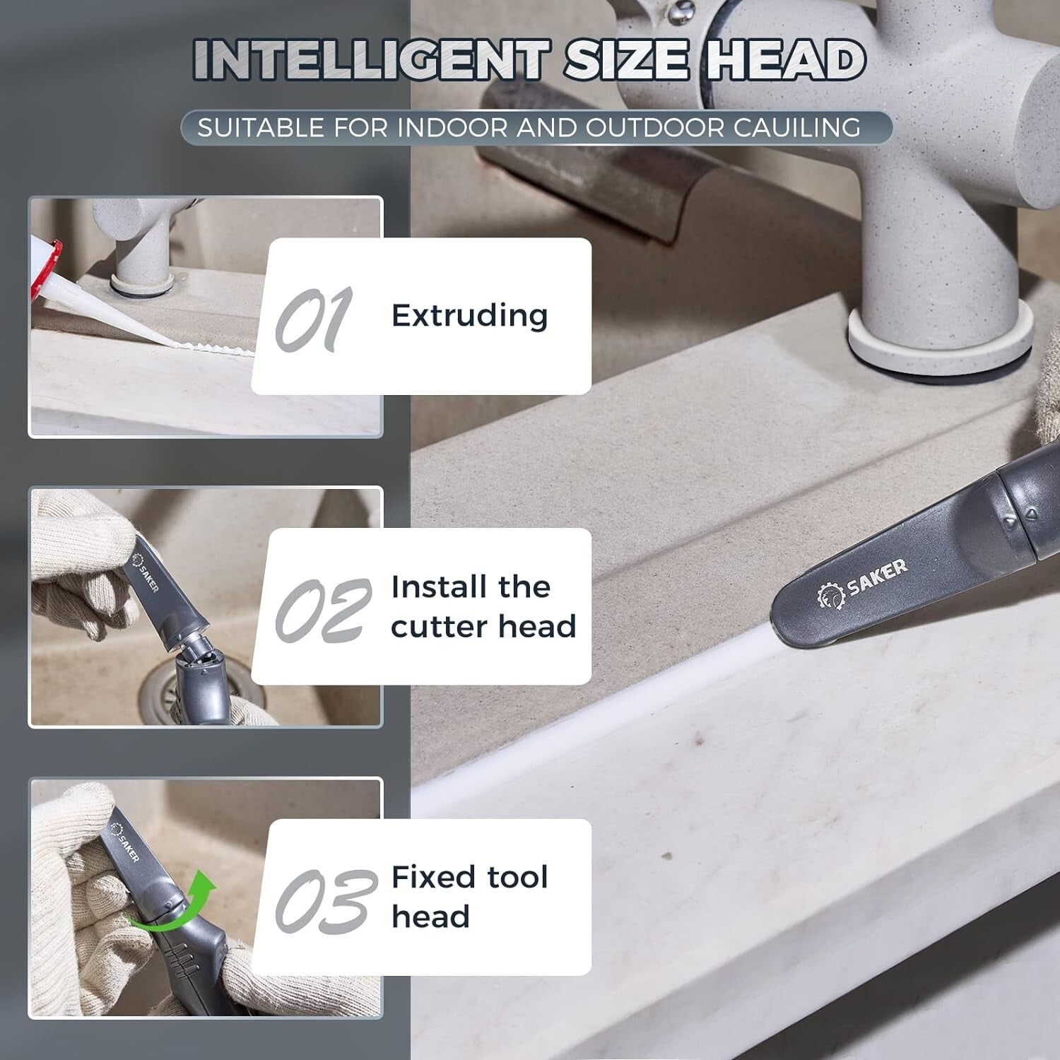 Efficient 4 in 1 Caulk Remover Kit - Ideal for Home and Bathroom Projects