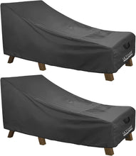 Load image into Gallery viewer, Outdoor Lounge Chair Covers - 80L x 28W | Waterproof &amp; Weather-Resistant 2 Pack