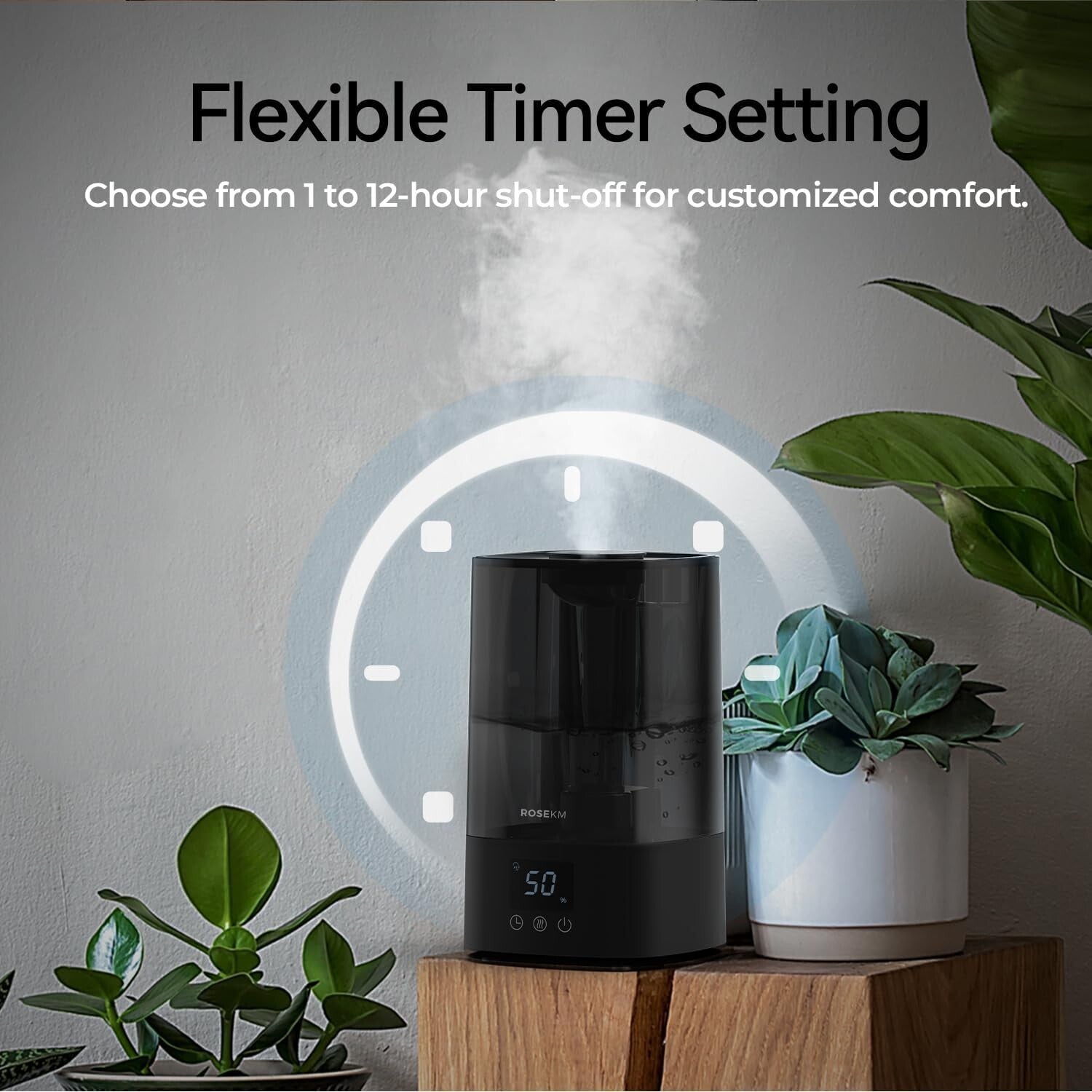 Ultra-Quiet 4.5L Humidifier with Digital Display for Optimal Comfort at Home