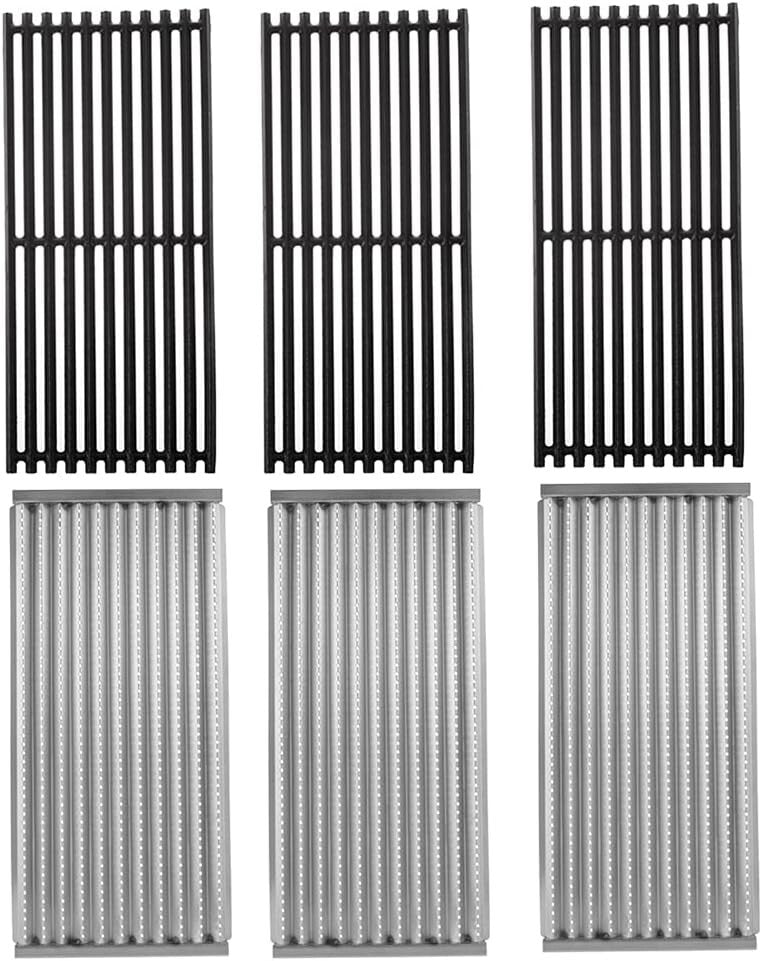 3-Pack Stainless Steel Emitters and Cast Iron Grates for Charbroil TRU Infrared