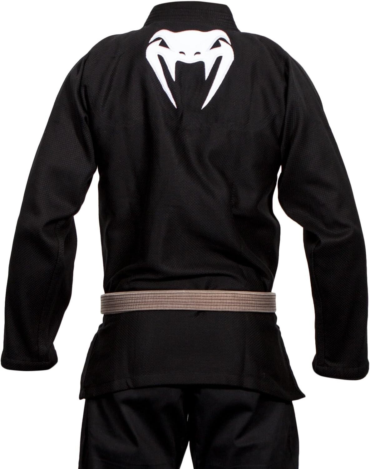 Durable 350 gsm Venum Contender 2.0 BJJ Gi - Black Cotton for Adults