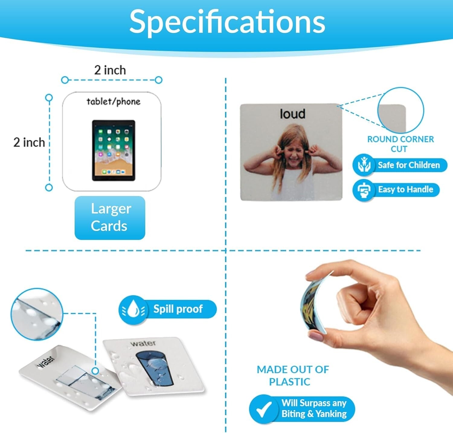 Portable Autism Communication Kit with 162 Photo Cards & Color-Coded Dividers
