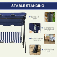 Load image into Gallery viewer, Premium 3-Seat Outdoor Swing Chair - Cushioned &amp; Weather-Resistant with Canopy
