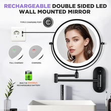 Load image into Gallery viewer, Compact 1x/20X Lighted Vanity Mirror with Adjustable Arm - Perfect for Makeup