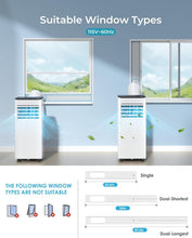 Load image into Gallery viewer, Quiet 8,000 BTU Portable AC with Remote Control - Cools 350 Sq.Ft Instantly