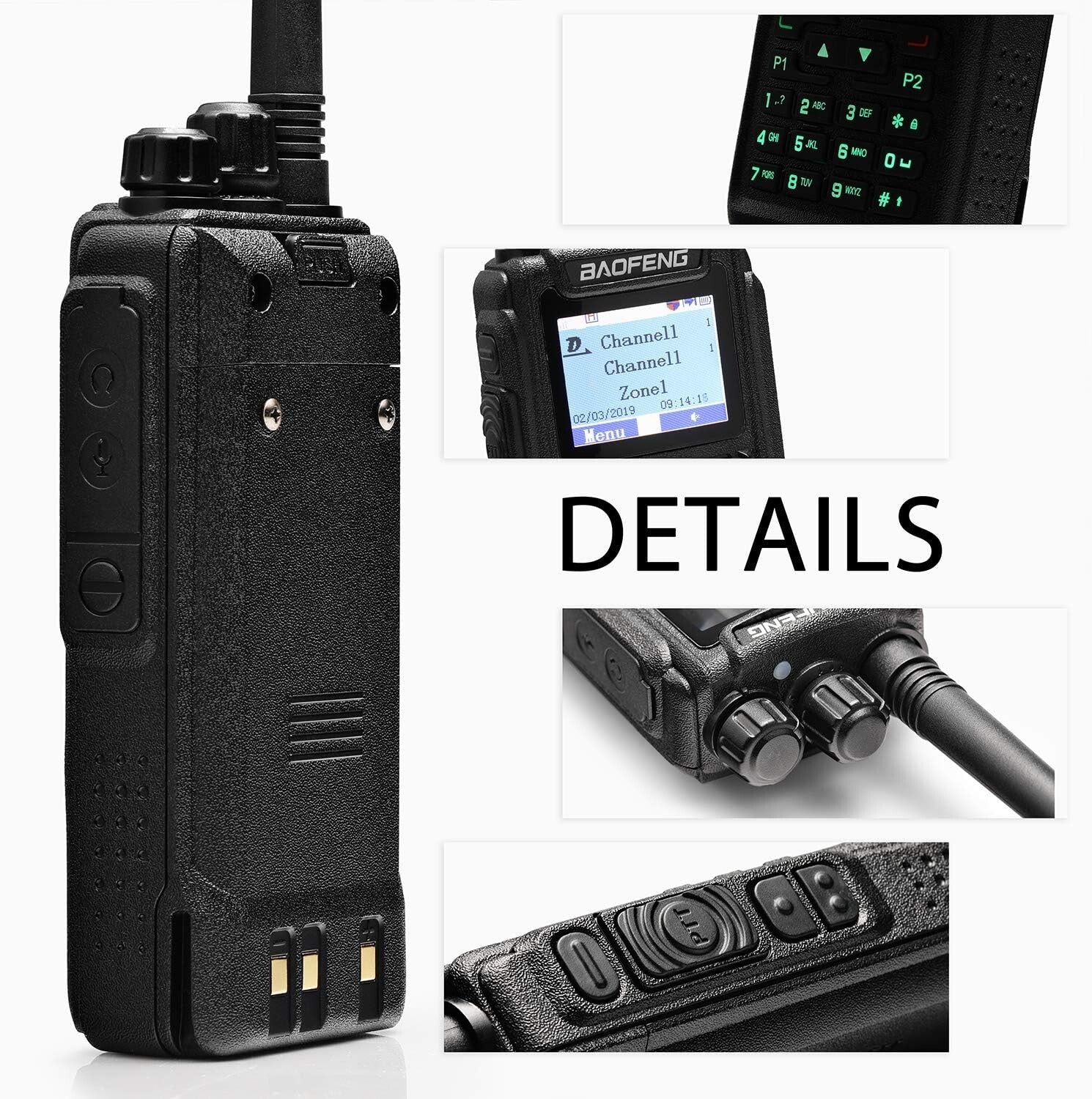 All-In-One DM-1701 Two Way Radio: Analog/Digital, 10 Mile Range & Multi-Function
