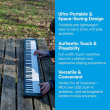 Load image into Gallery viewer, All-in-One 88 Key Folding Piano – Travel-Friendly with Powerful Battery &amp; Sounds