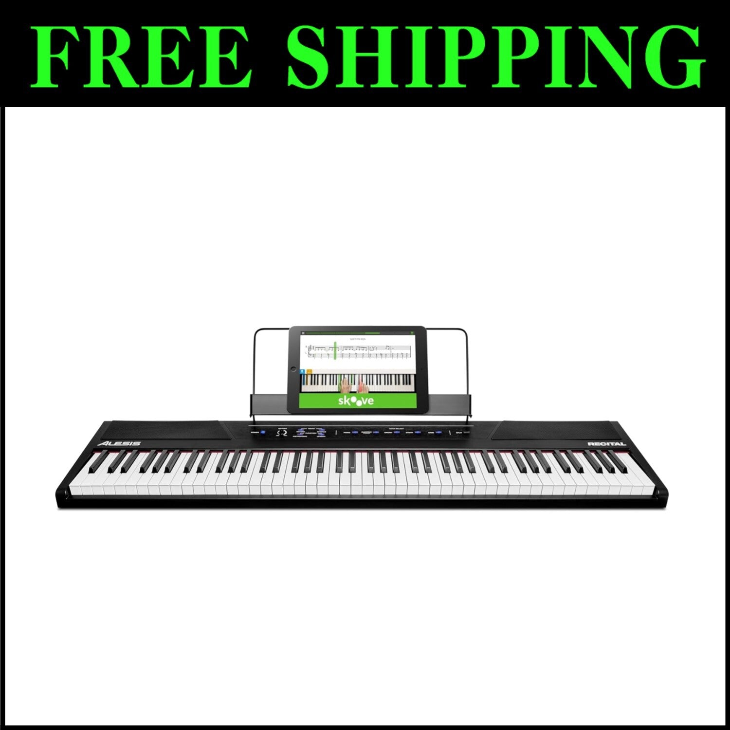 Portable 88-Key Digital Piano with Lesson Modes & Adjustable Touch Response