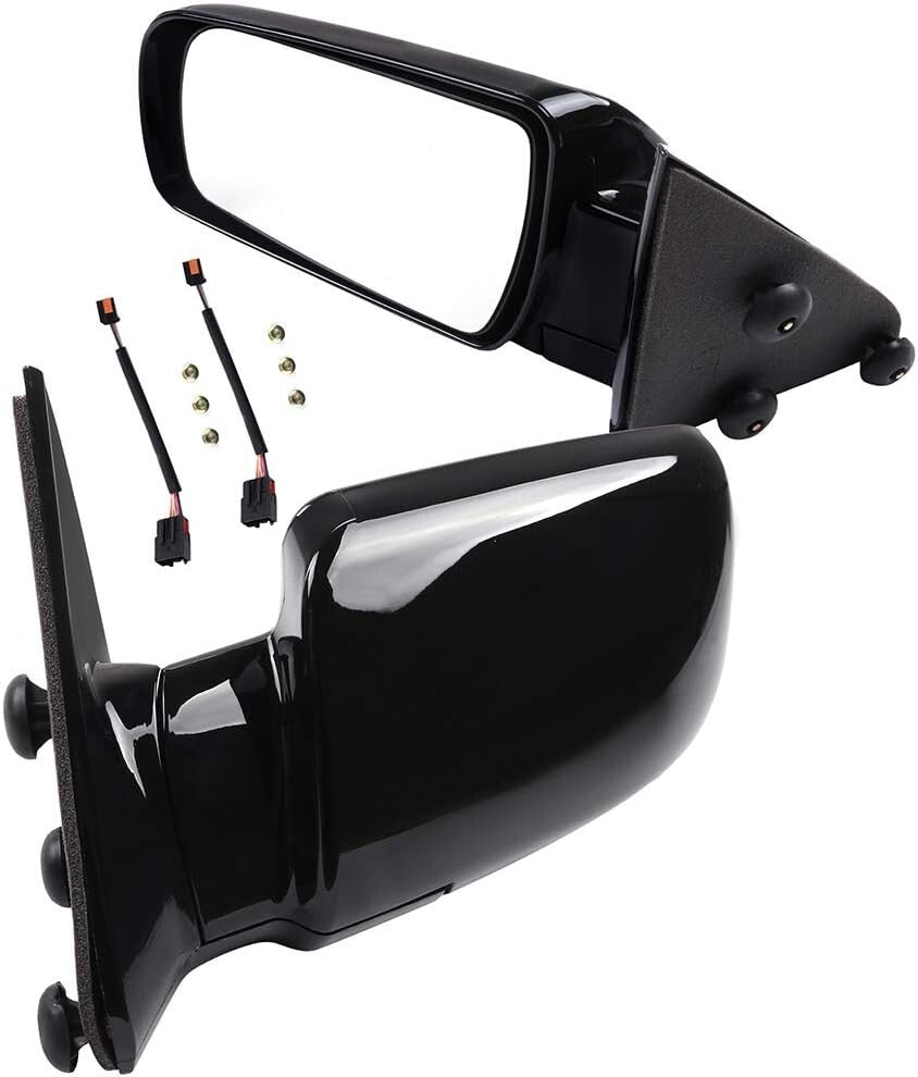 Enhanced Visibility Black Convex Side Mirrors - Compatible Chevy Models Included