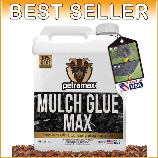 Max Concentrate Mulch Adhesive for Rock & Gravel - Dries Clear 1 Gallon