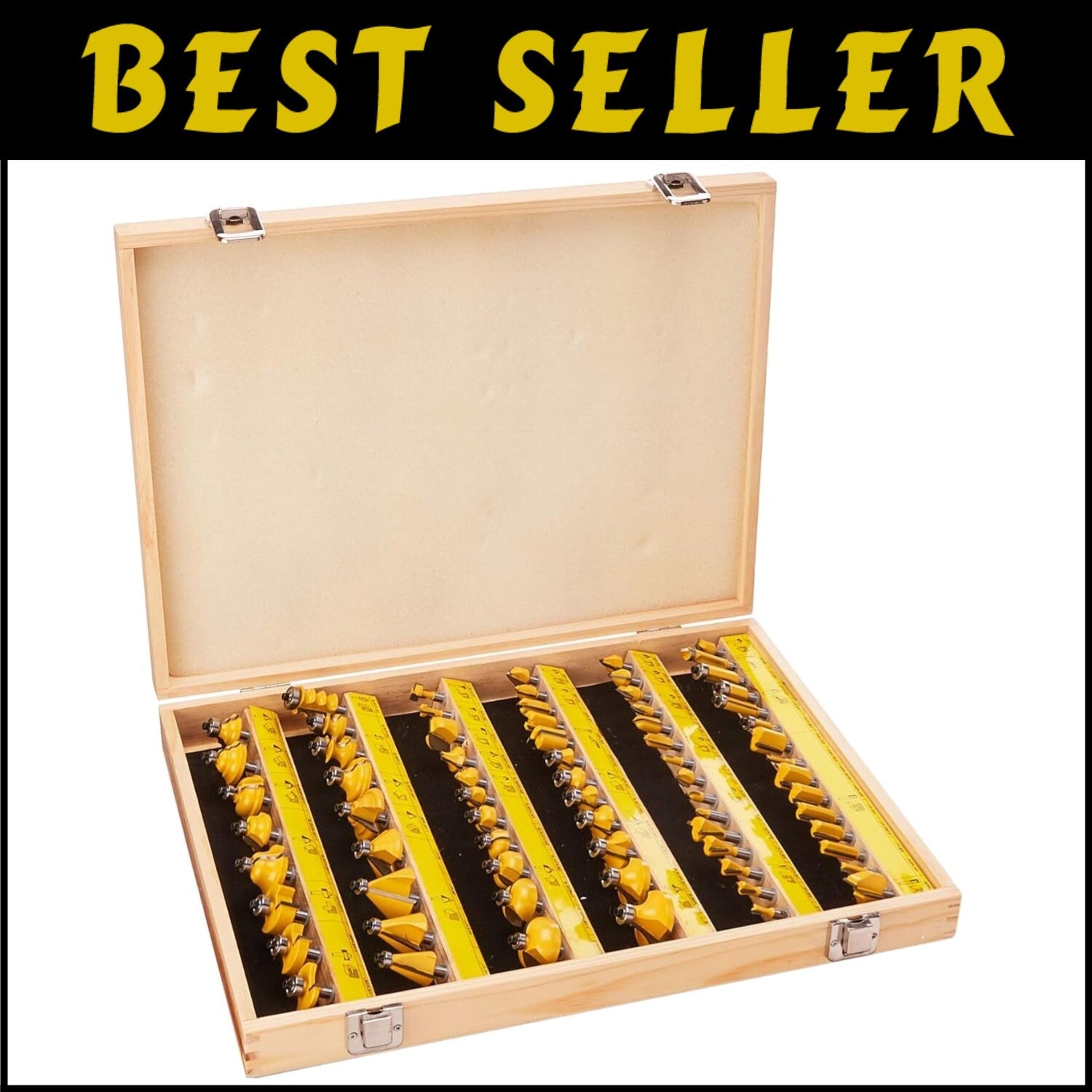 70-Piece Tungsten Carbide Router Bit Set - Precision 1/4 Shank for Woodwork