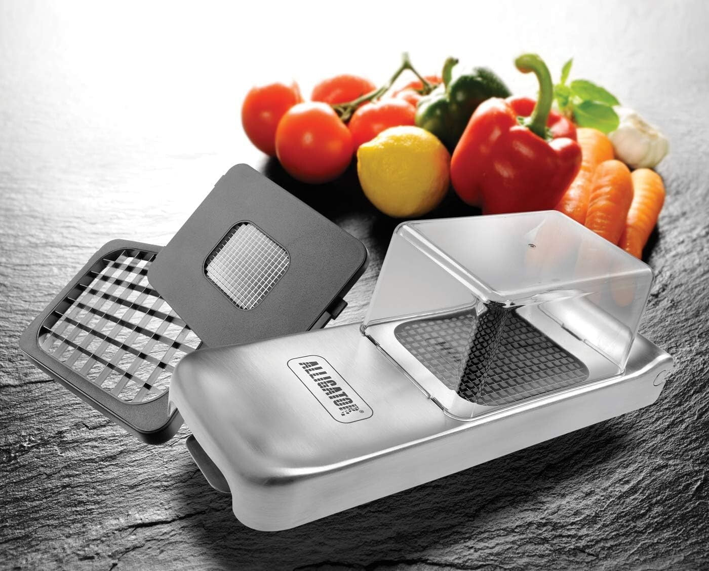 Effortless Vegetable Chopper with 3 Stainless Steel Blades for Precision Cutting