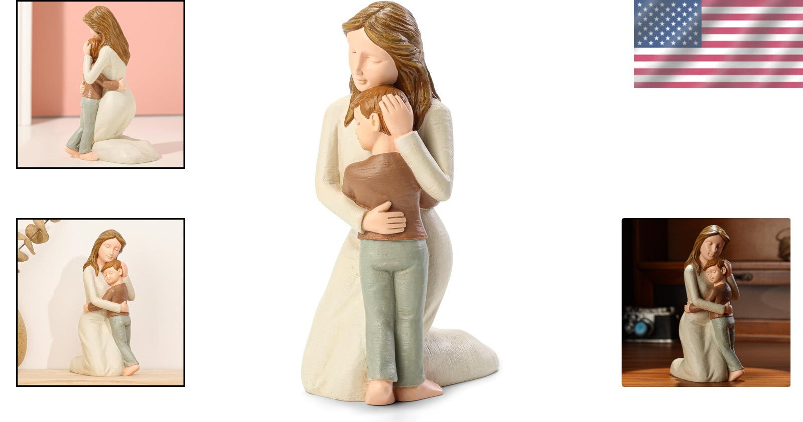 Resonant Mother and Son Figurine - Ideal Birthday or Anniversary Gift