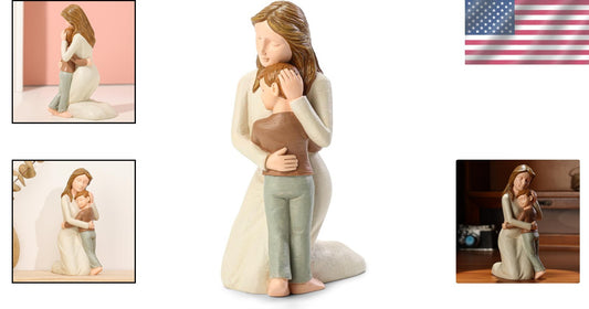 Resonant Mother and Son Figurine - Ideal Birthday or Anniversary Gift
