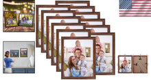 Load image into Gallery viewer, Elegant 12-Pack of 8x10 Rustic Picture Frames - Wall or Tabletop Mount