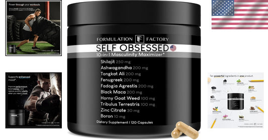 Advanced Male Performance Booster - Includes Ashwagandha & Fenugreek - 120 Count