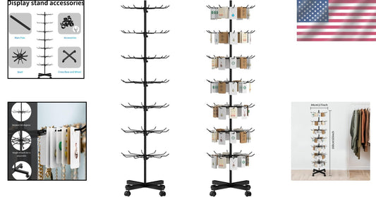 Space-Saving 7-Tier Display Stand with Anti-Slip Base for Ultimate Organization