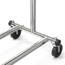 Load image into Gallery viewer, Extendable Chrome Garment Rack – 42 to 67 Inches, Perfect for Home &amp; Commercial